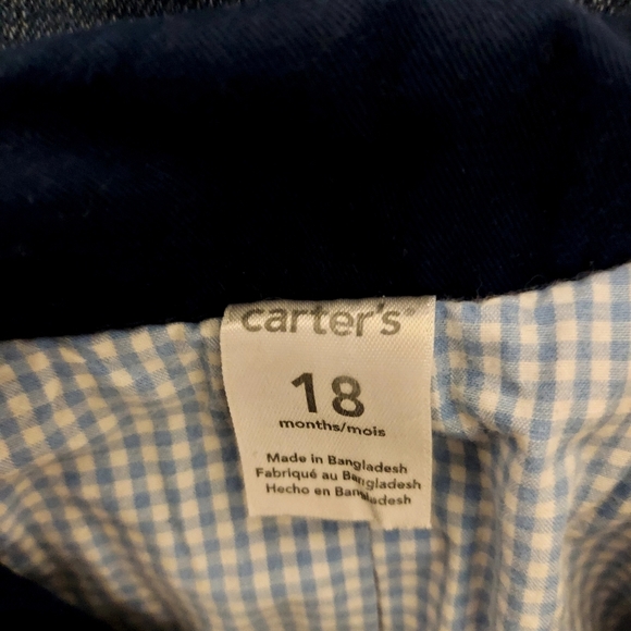 Carter's Navy Blue Cotton Kids Blazer 18 Months - Picture 2 of 6